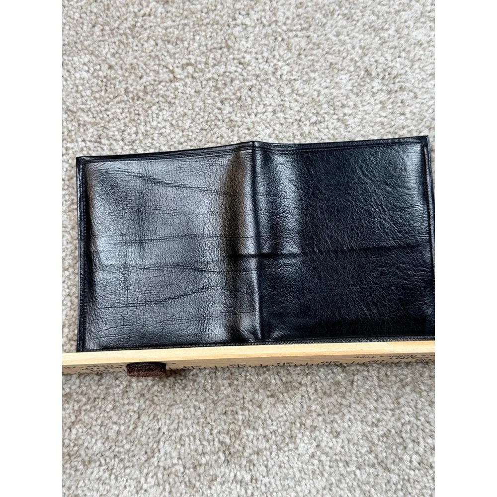 Vintage Zenith Black Leather Bifold Wallet Warren Distributing Co Raleigh NC